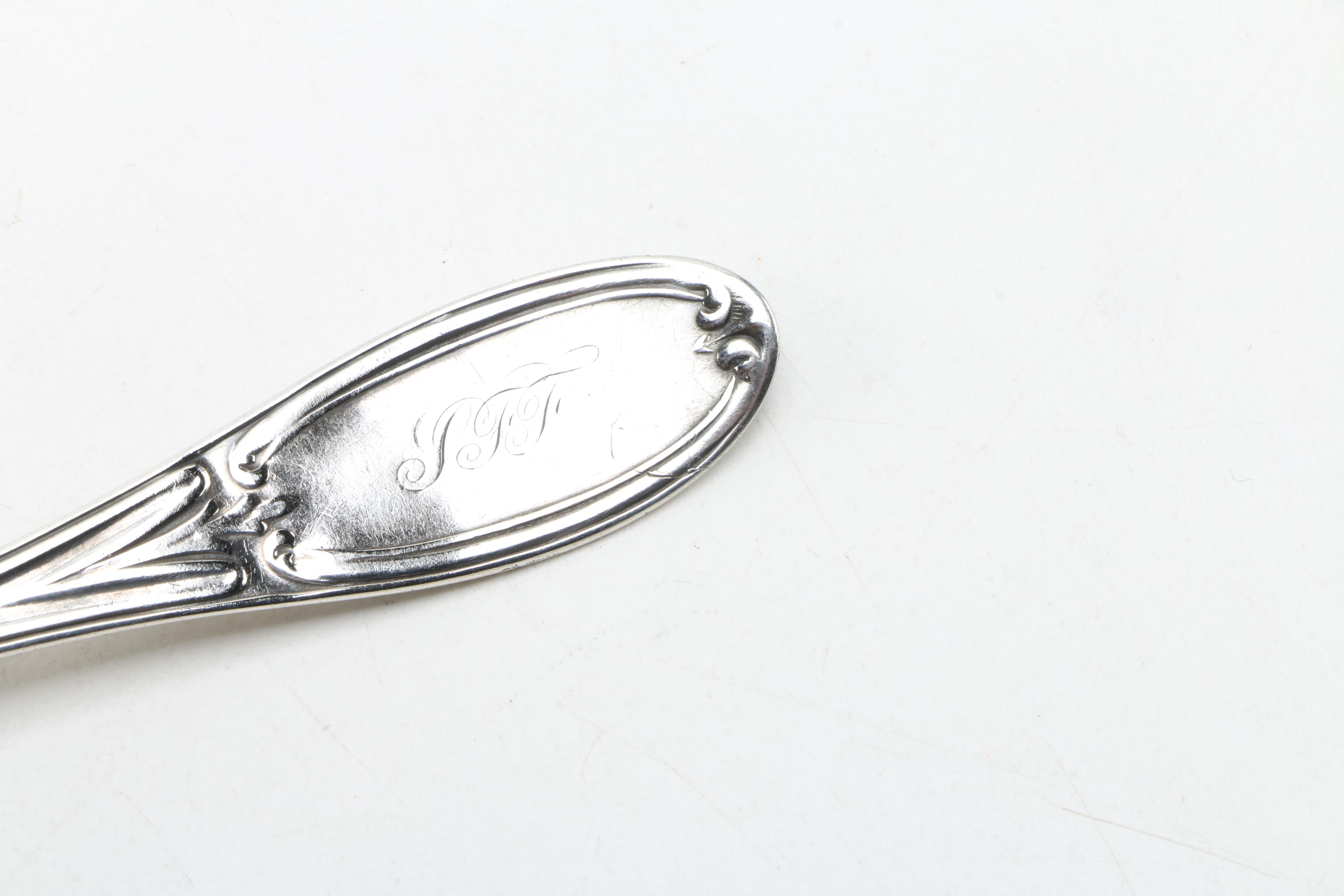 19th Century Coin Silver Flatware Featuring George W. Platt