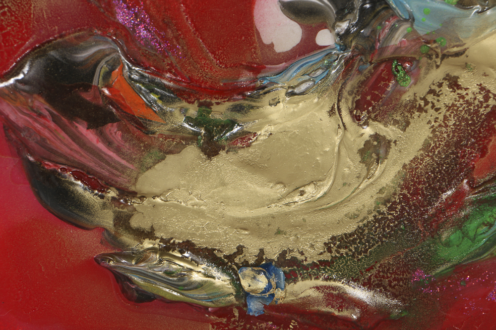 Irene Neal Acrylic Painting on Lexan "In Orbit"