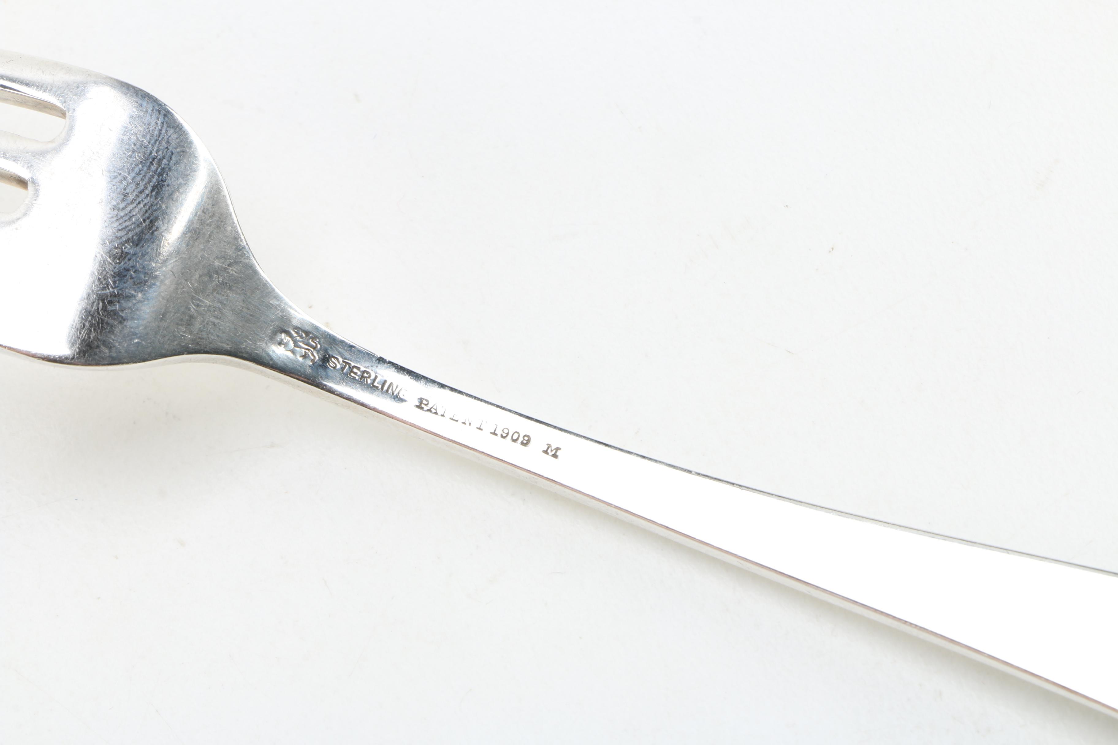 Whiting Mfg. Co. Sterling Silver Utensils Including "Oval Twist"