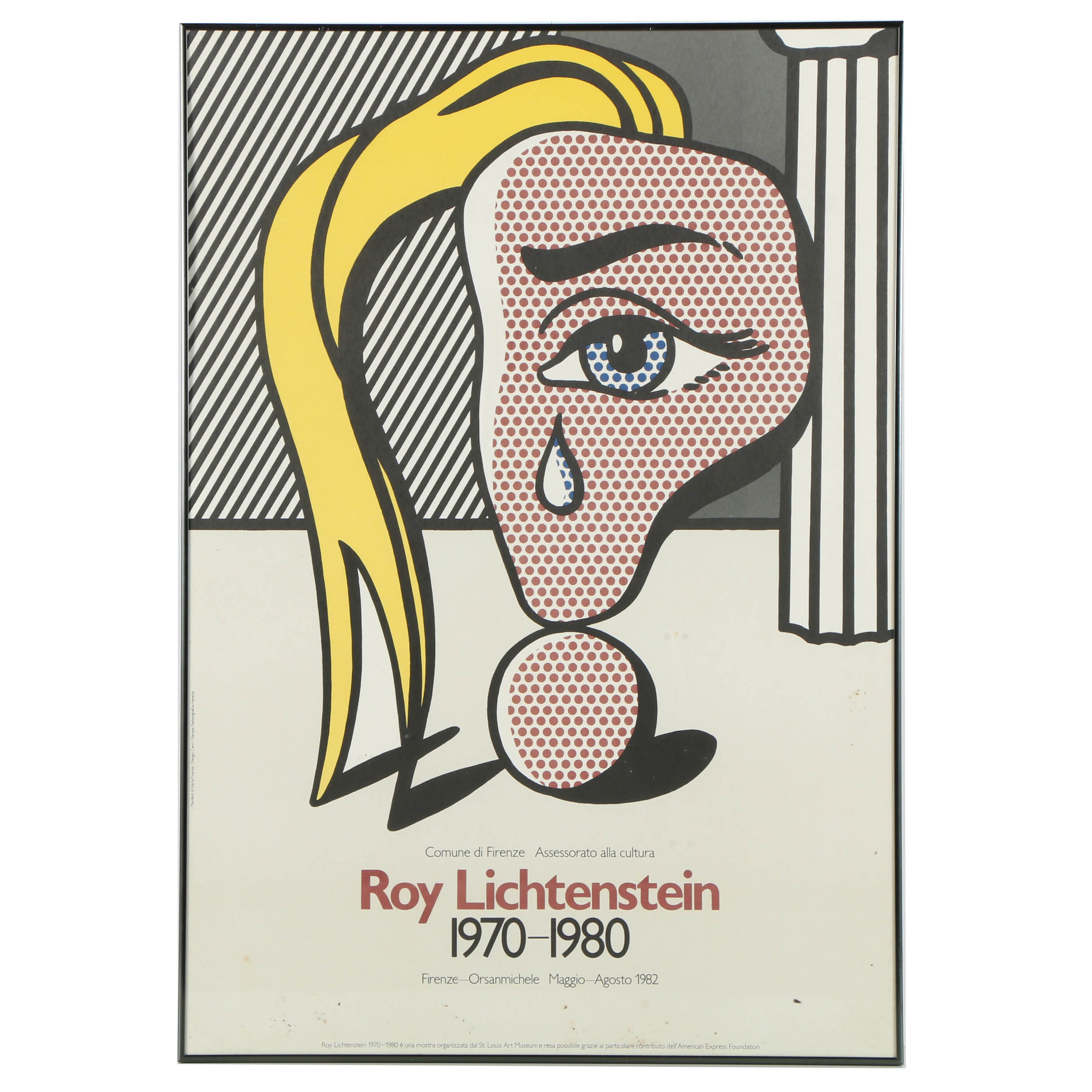 Serigraph Poster for Roy Lichtenstein Exhibit at the Orsanmichele in Firenze