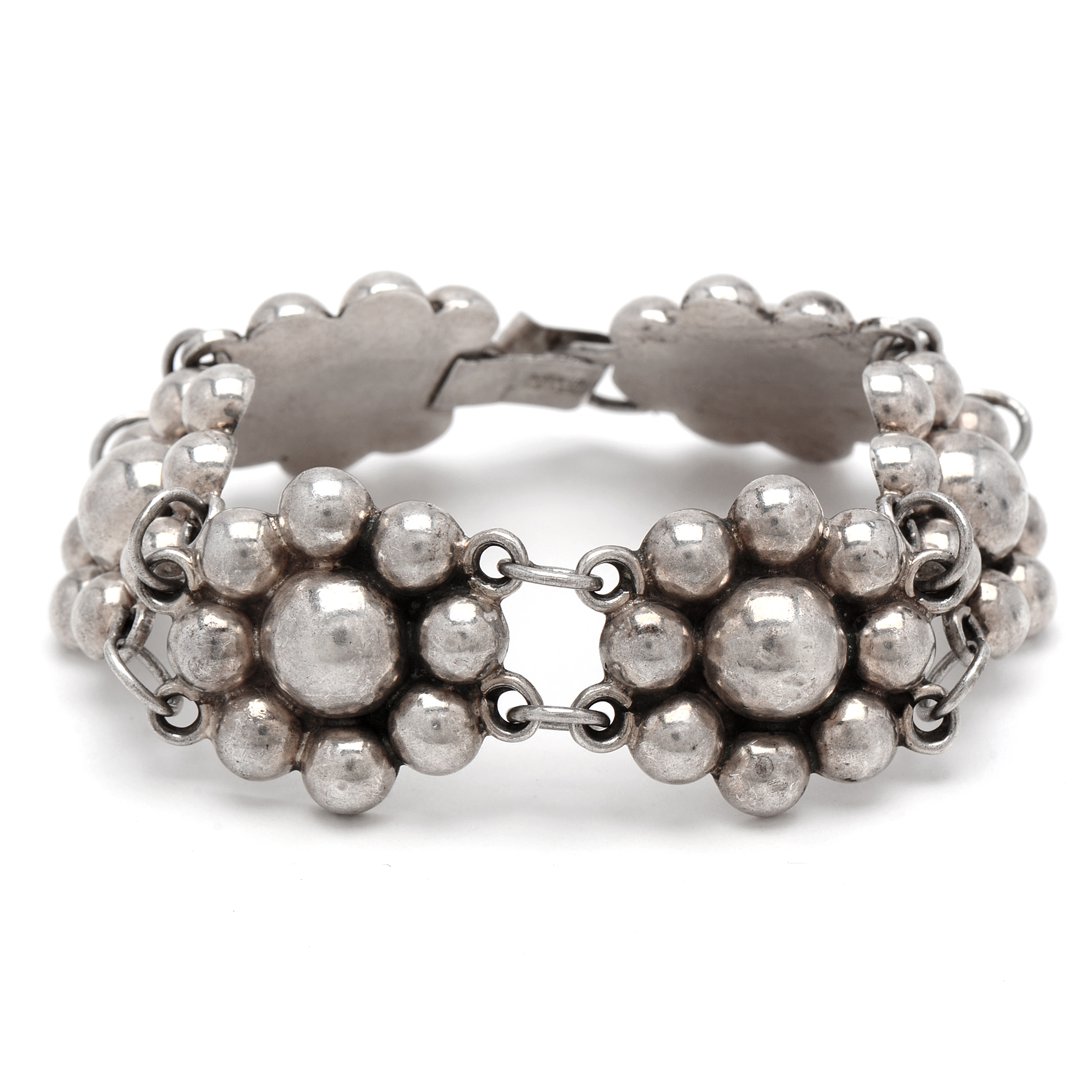 Vintage Mexican 925 Sterling Silver Flower Bracelets