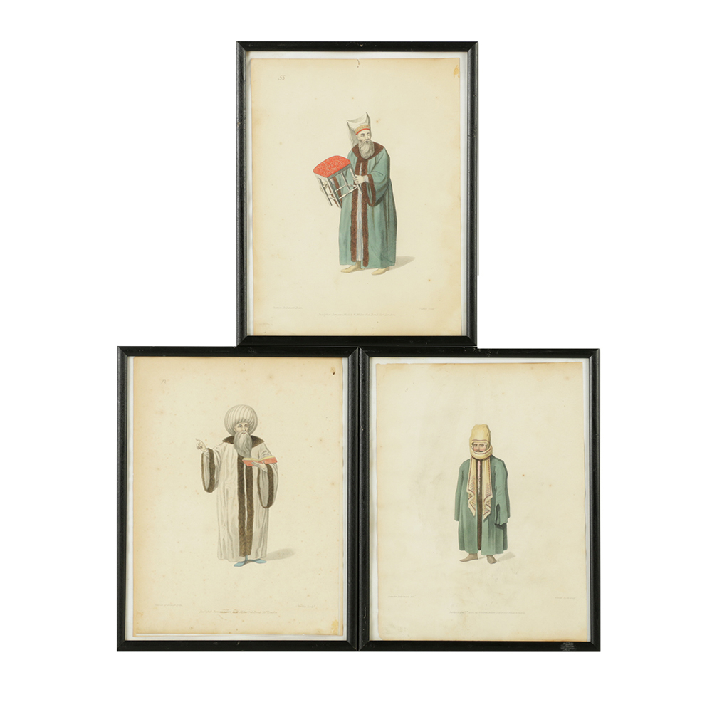 Hand Colored Engravings After Octavian Dalvinmart's "The Costume of Turkey"