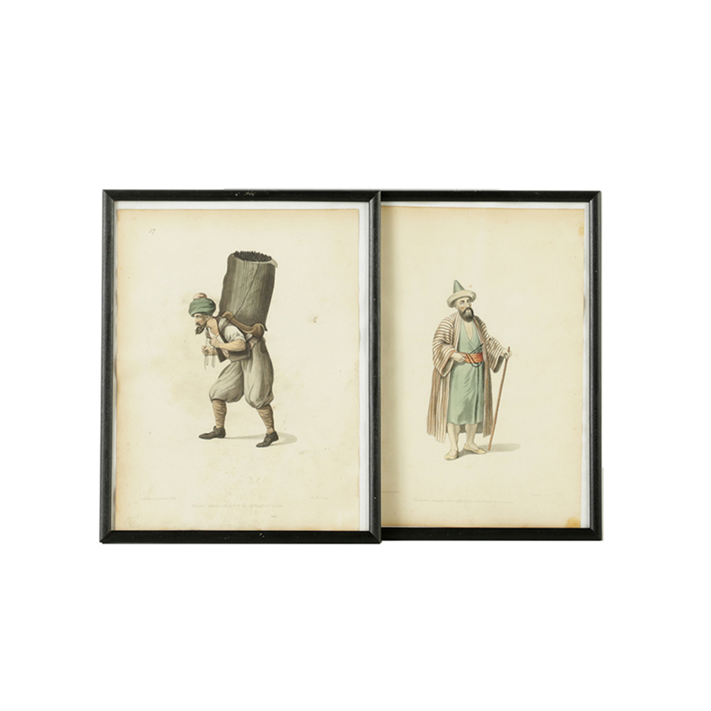 Dadley Hand Colored Stipple Engravings of Turkish Figures