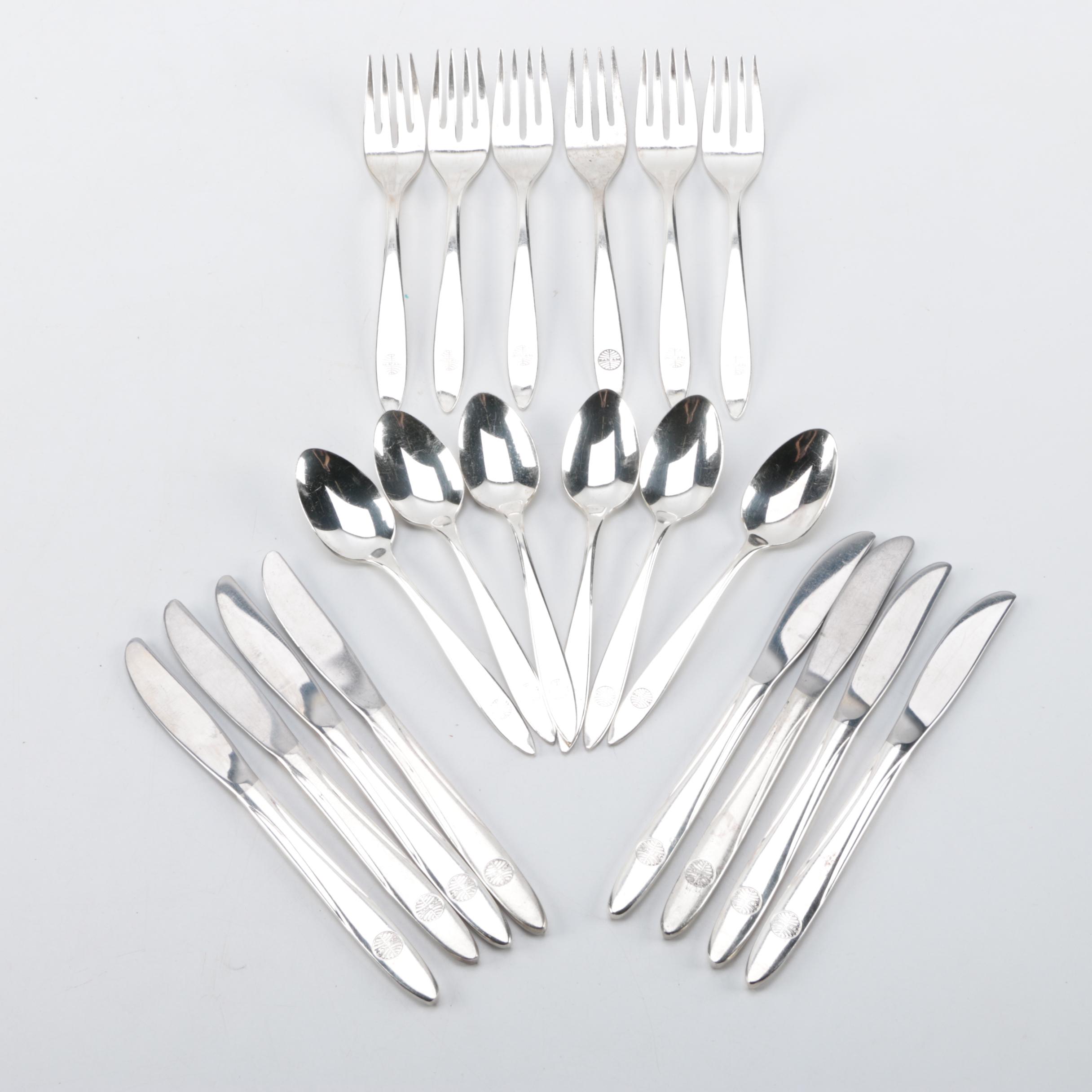 International Silver Co. Pan Am Silver Plate Flatware Set