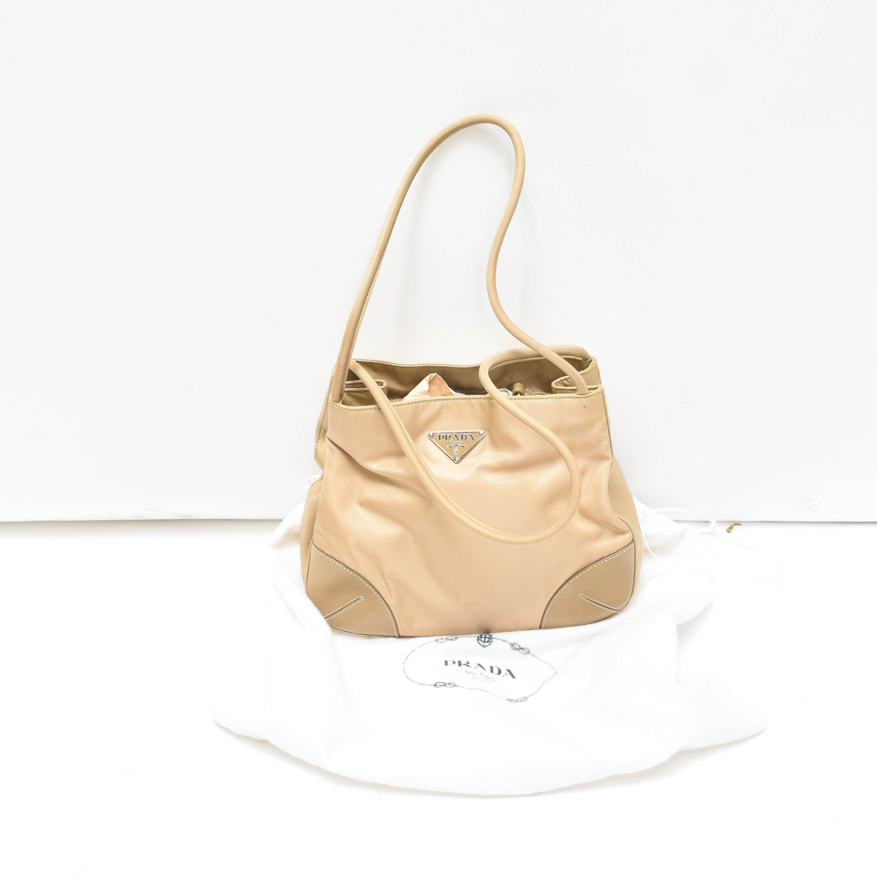 Prada Nylon and Leather Handbag