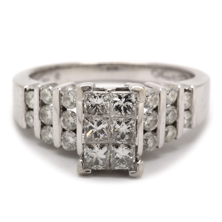 14K White Gold 1.06 CTW Diamond "Always & Forever" Ring