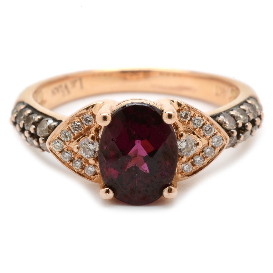 Le Vian 14K Rose Gold Garnet and Diamond Ring