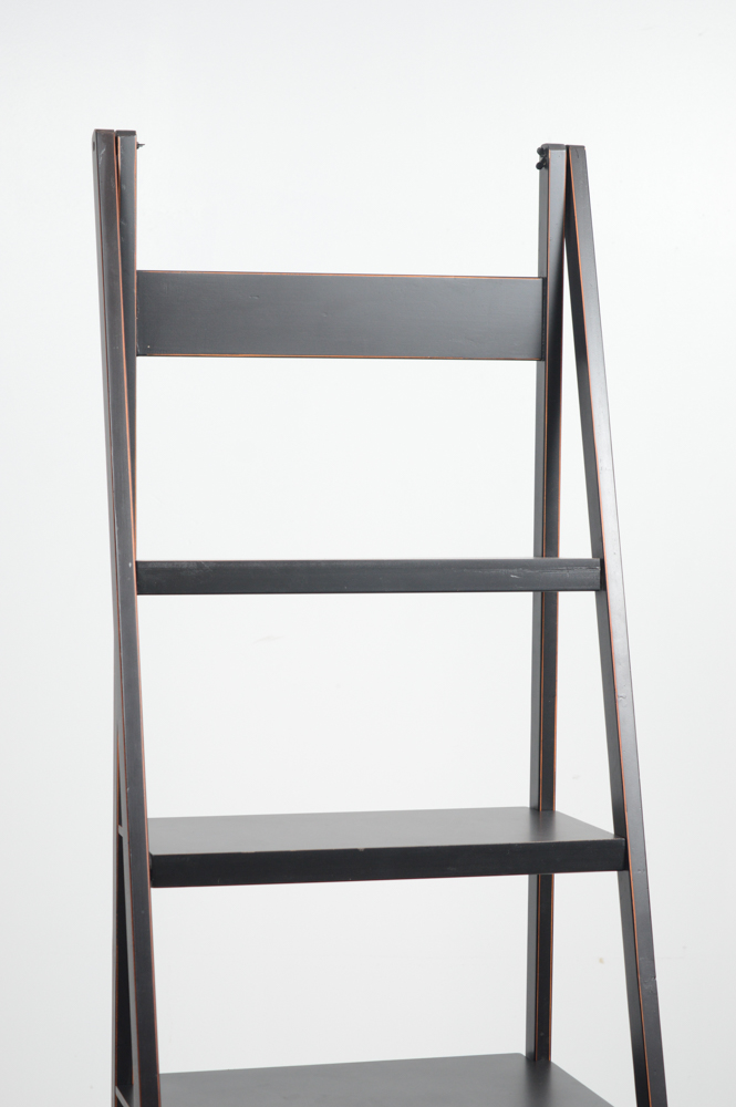 Contemporary A-Frame Shelf with Lamp