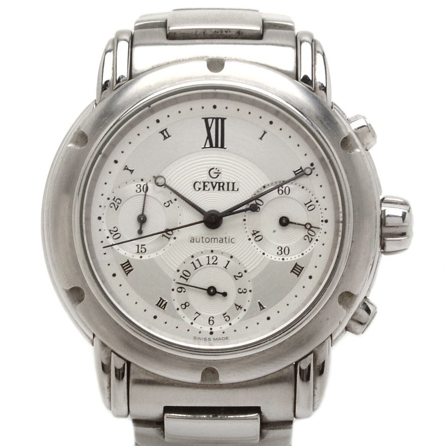 Gervil Automatic Chronograph Stainless Steel Wristwatch