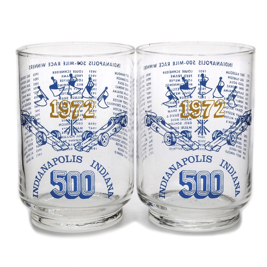 Pair of 1972 Indianapolis 500 Glasses