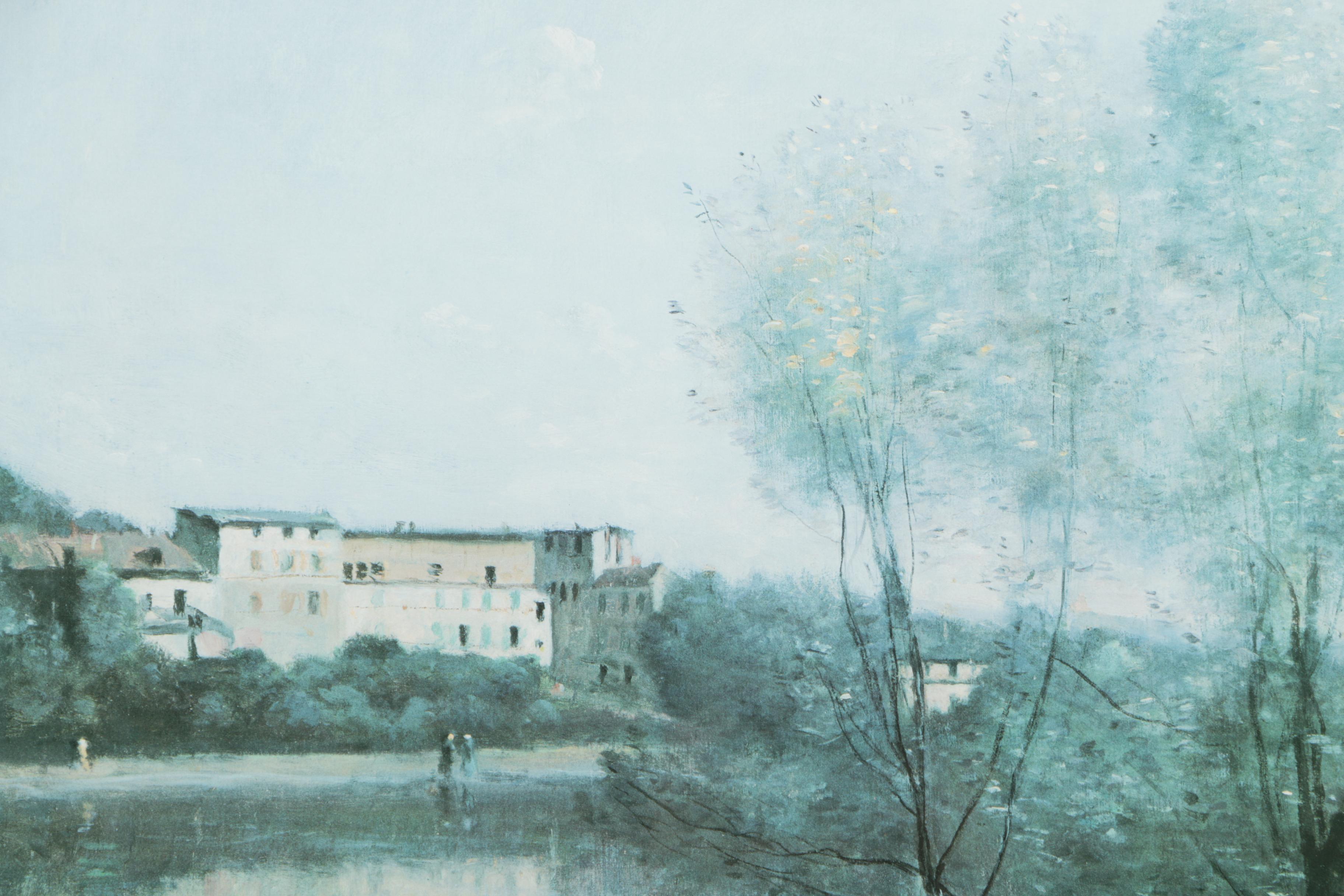 Offset Lithograph on Paper After Jean-Baptiste-Camille Corot's "Ville-d'Avray"