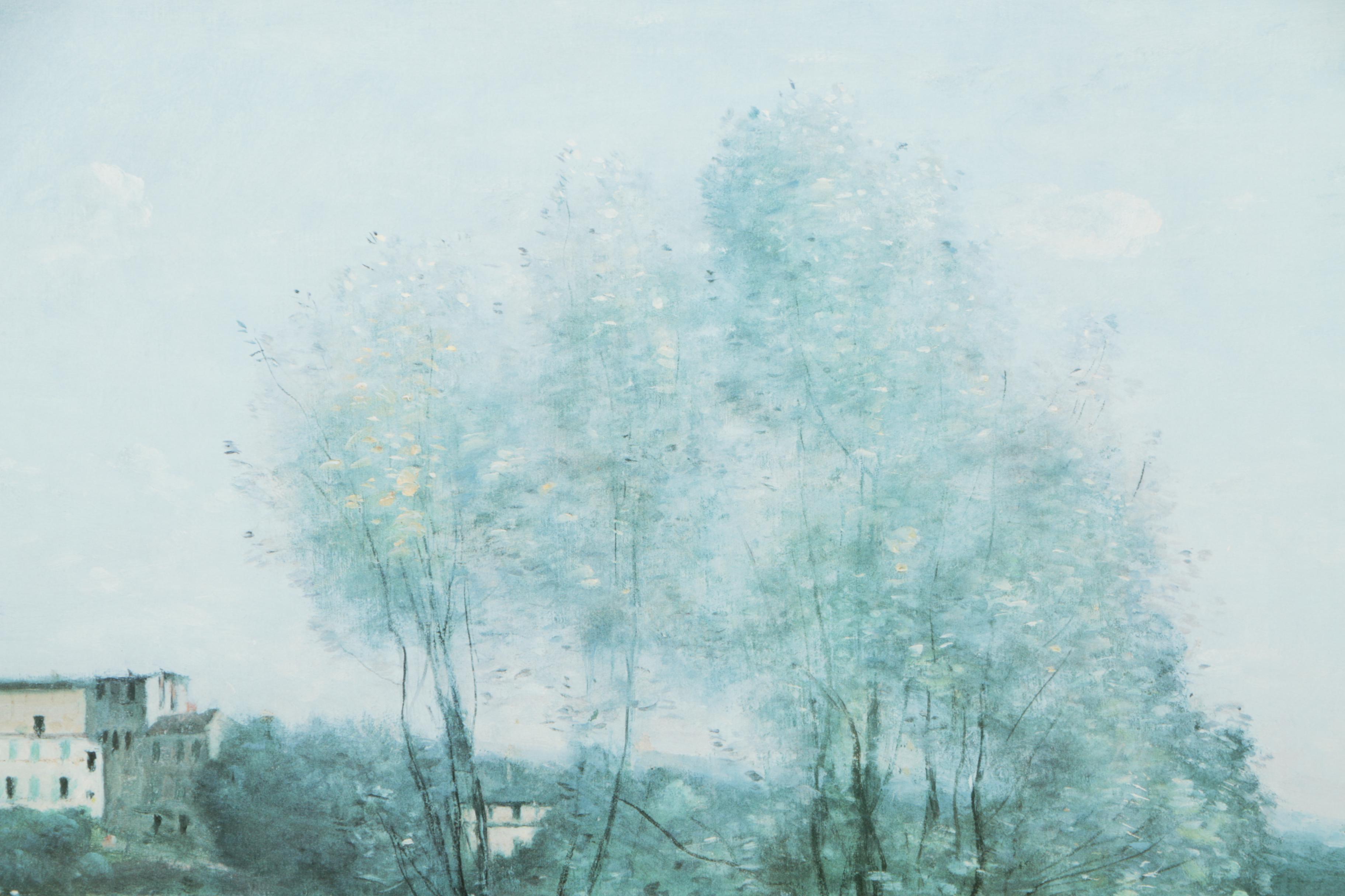 Offset Lithograph on Paper After Jean-Baptiste-Camille Corot's "Ville-d'Avray"