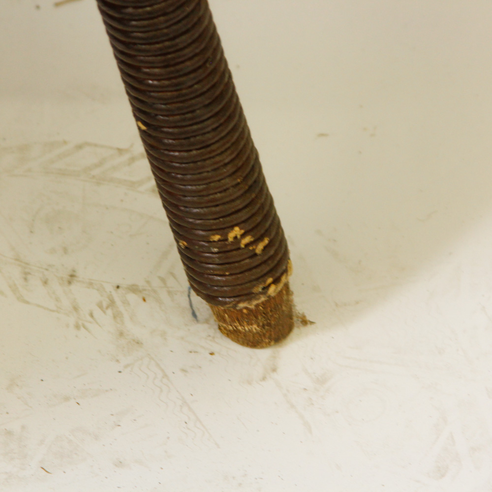 Vintage Wicker Chairs with Upholstered Seat Cushions