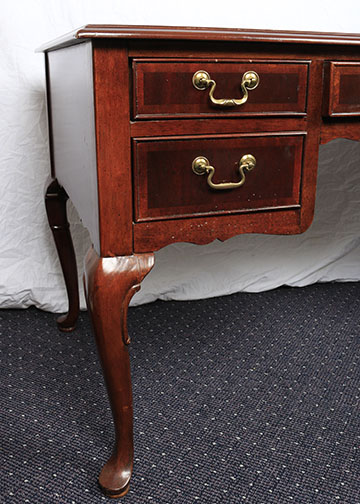 Chippendale Style Writing Desk with Leather Executive Chair