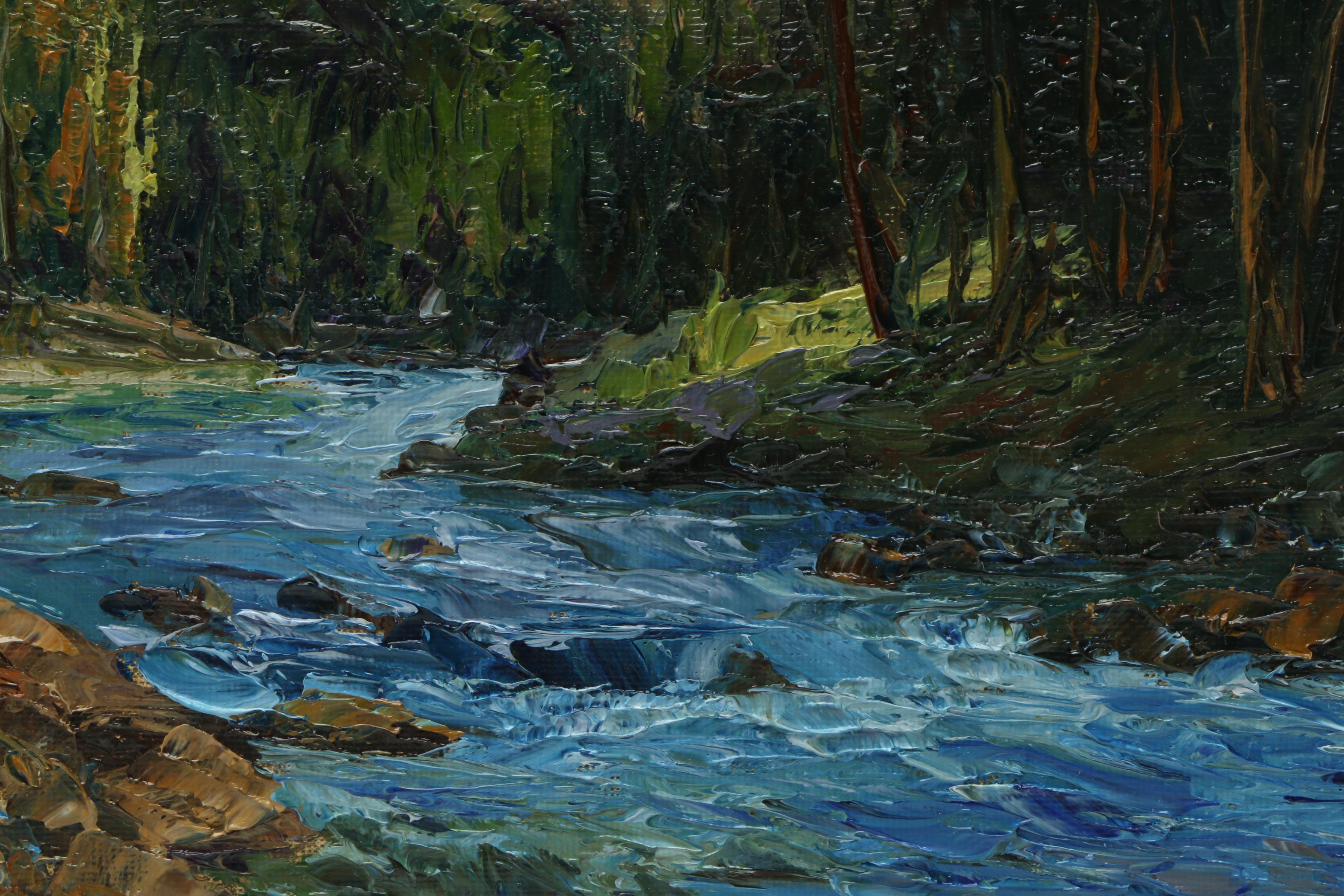 James Baldoumas 2017 Landscape Oil Painting on Canvas Board "The Pemi"