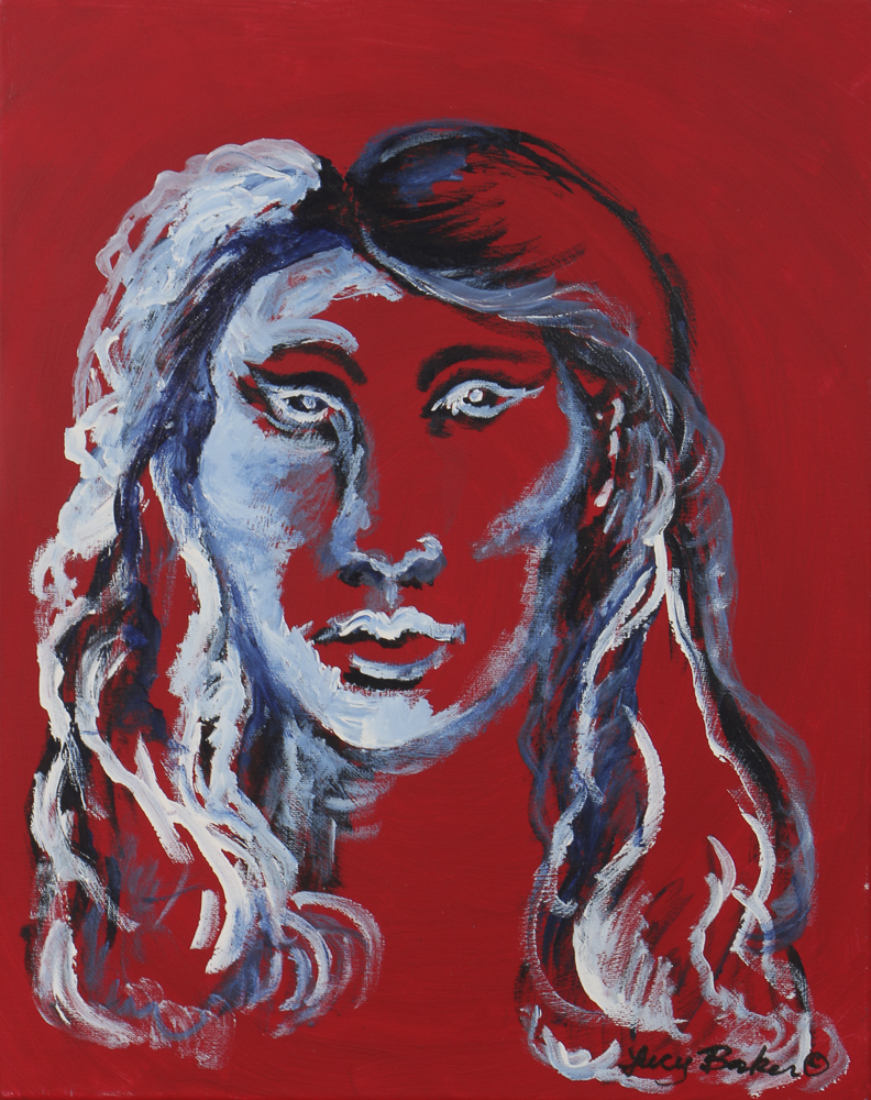 Lucy Baker Oil Painting on Canvas "Auto Portrait"