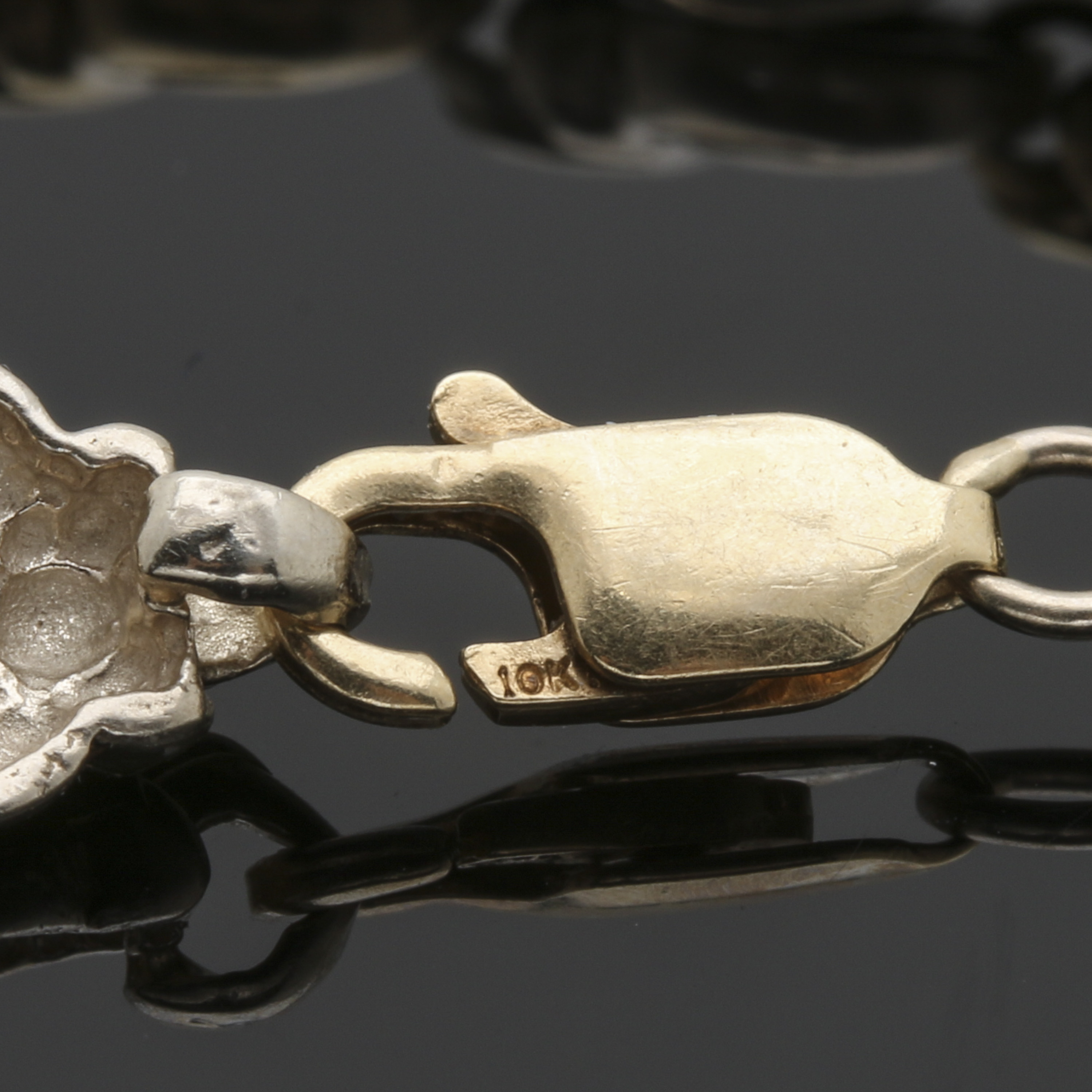 10K White and Yellow Gold Diamond Bracelet