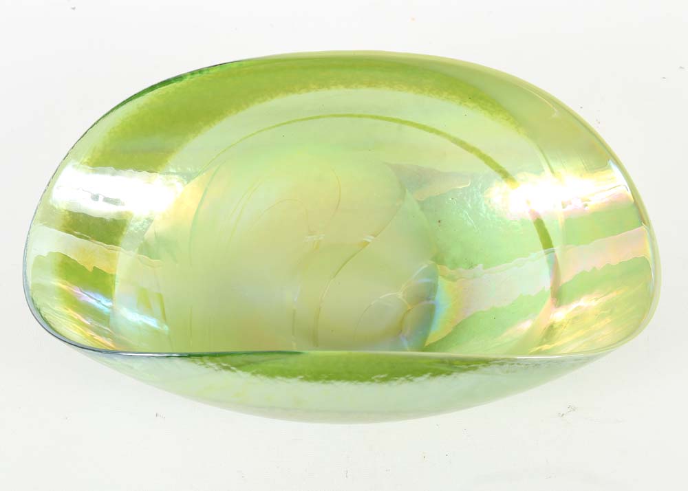 Green Art Glass Bowl