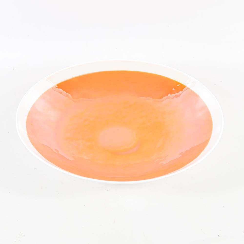 Orange Art Glass Bowl