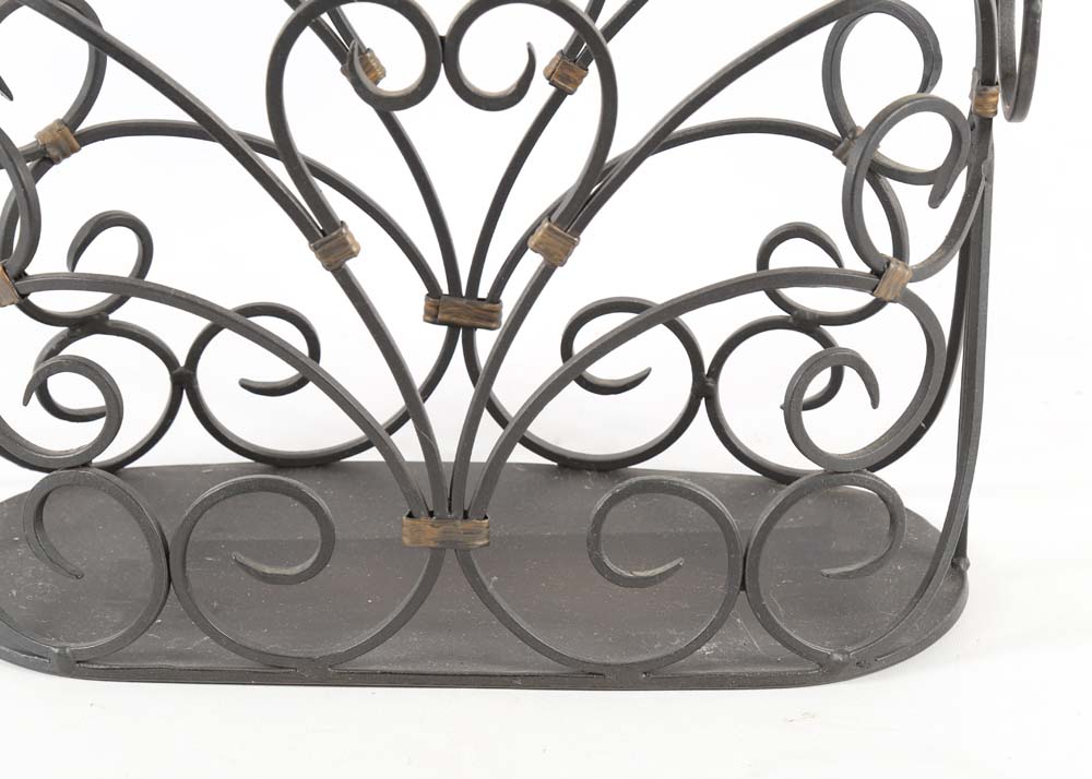 Wrought Metal Magazine Basket