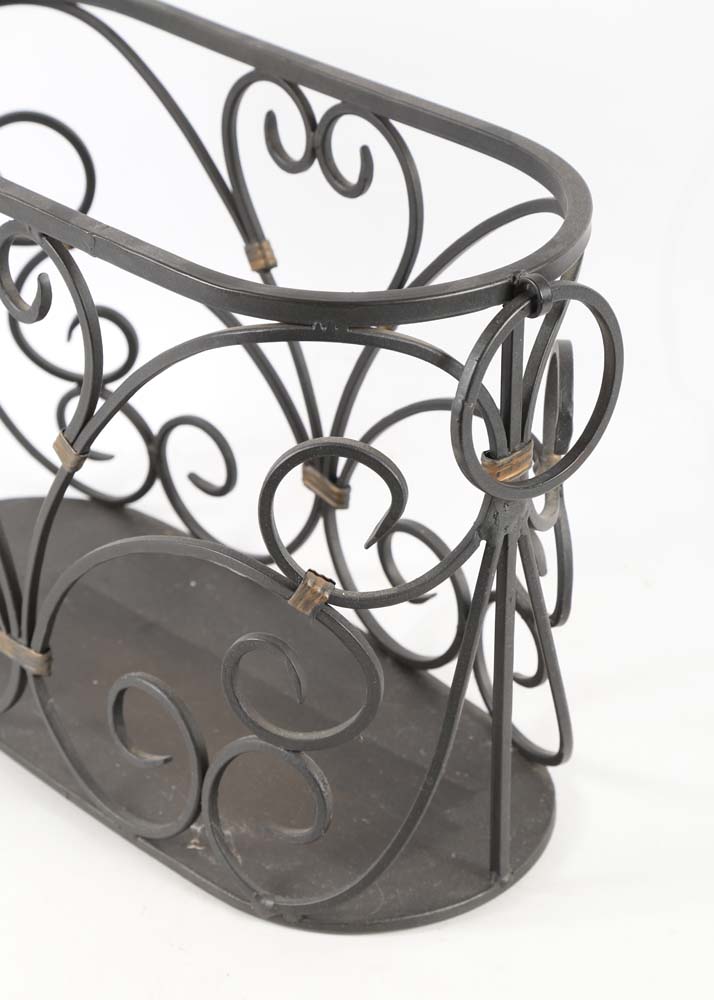 Wrought Metal Magazine Basket