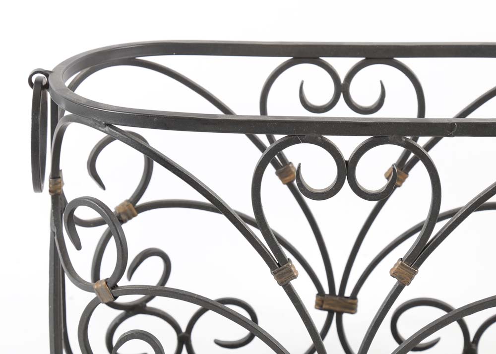 Wrought Metal Magazine Basket