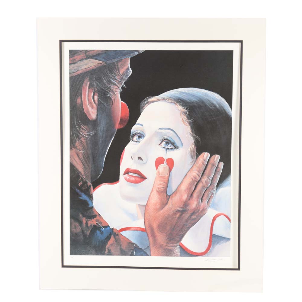 Leighton Jones Artist Proof Offset Lithograph "Helping Hand"