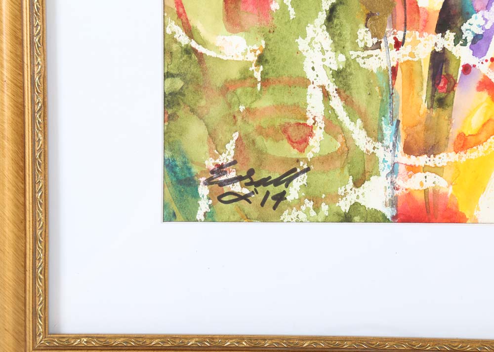 Brittany Edsall Original Watercolor on Paper "Bouquet in Paris"