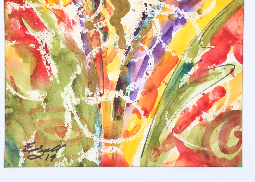 Brittany Edsall Original Watercolor on Paper "Bouquet in Paris"