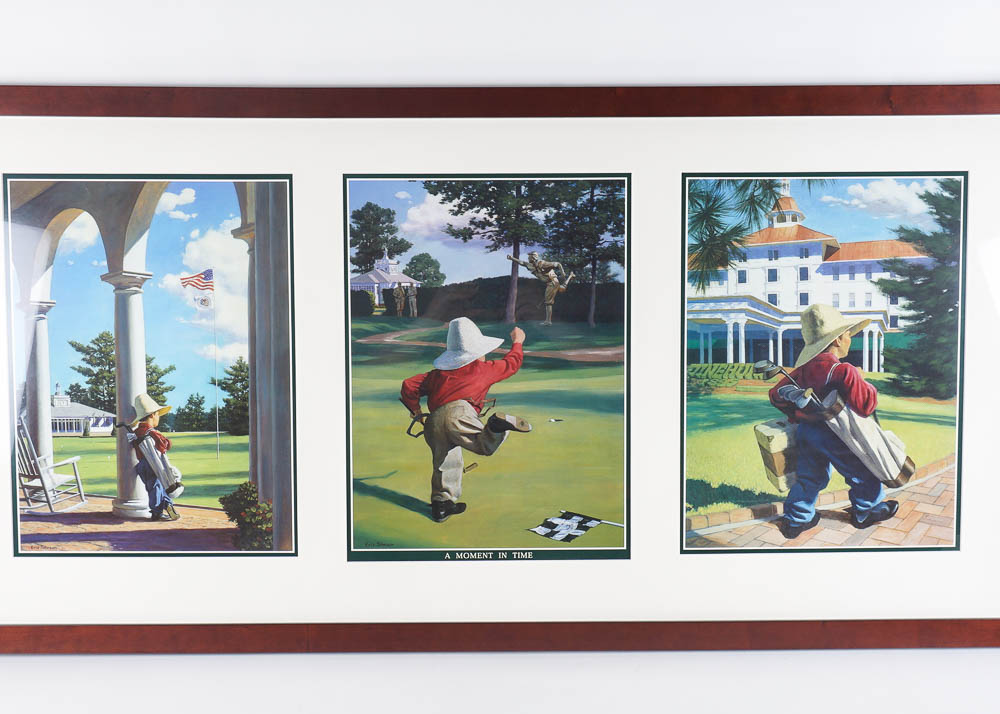 Collection of Eric Johnson Offset Lithographs of Golf Scenes