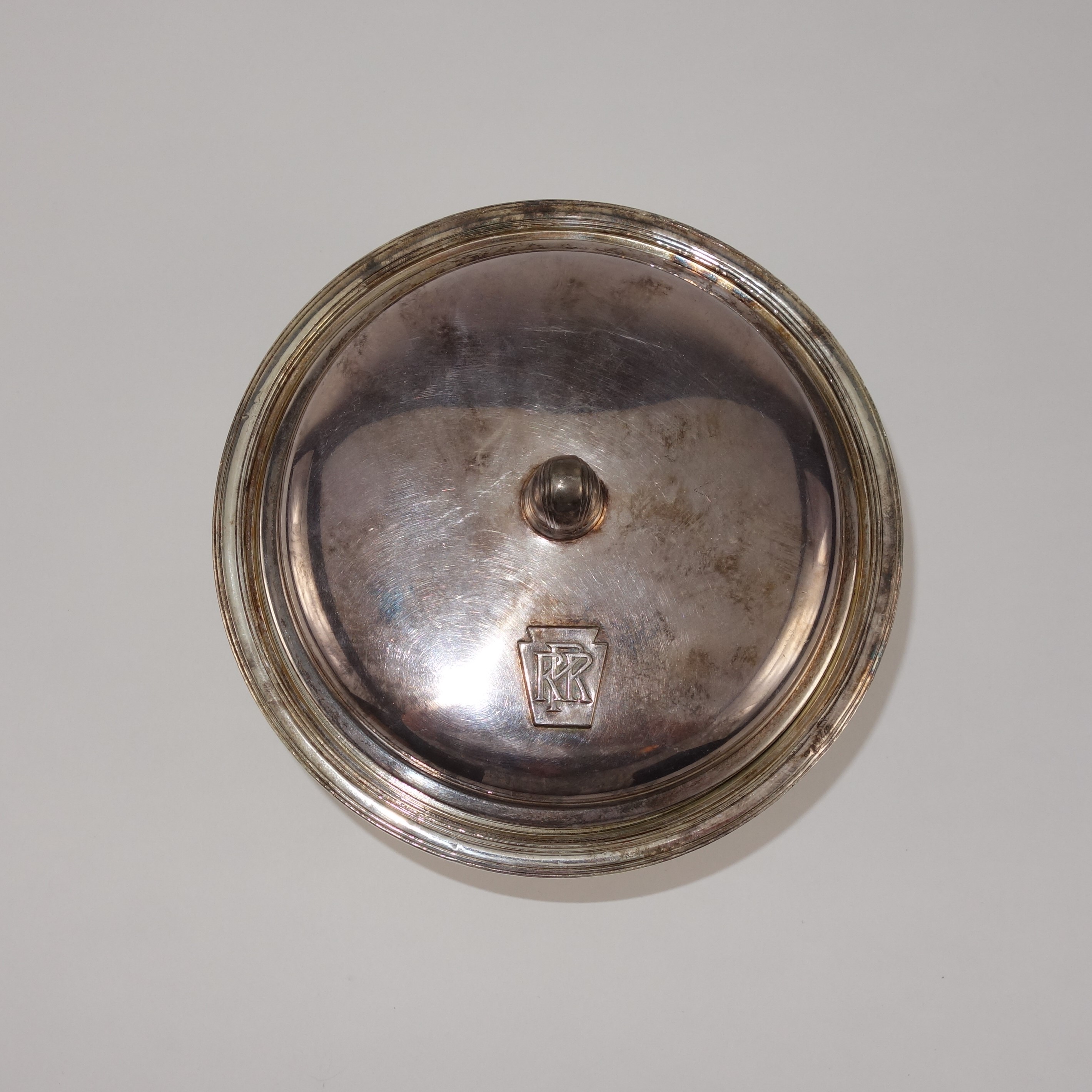 Vintage International Silver Pennsylvania Railroad Silver Soldered Lidded Bowl