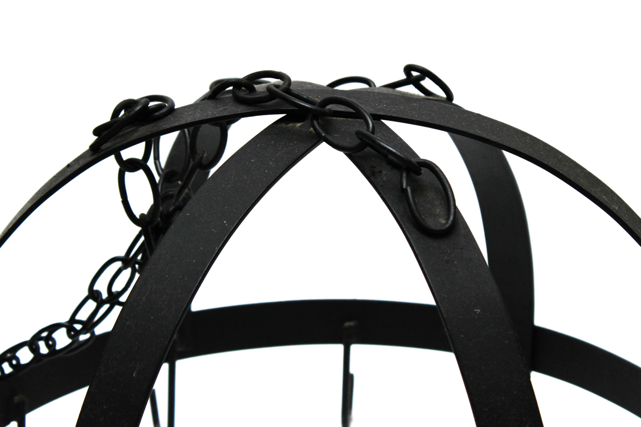 Hanging and Wall Mount Black Metal Pot Racks