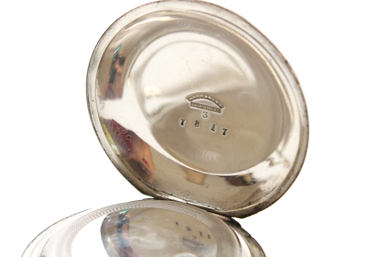 Antique National Watch Company Pocket Watch With Fob, Key, and Cloche