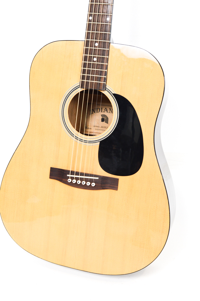 Indiana Scout Dreadnought Style Acoustic Guitar and Case
