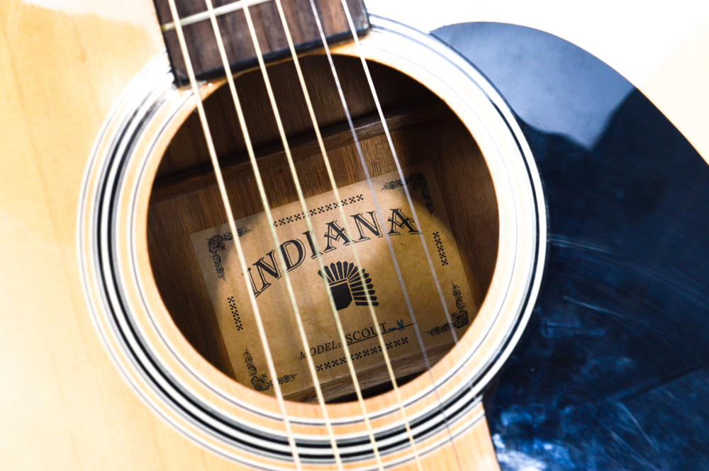 Indiana Scout Dreadnought Style Acoustic Guitar and Case