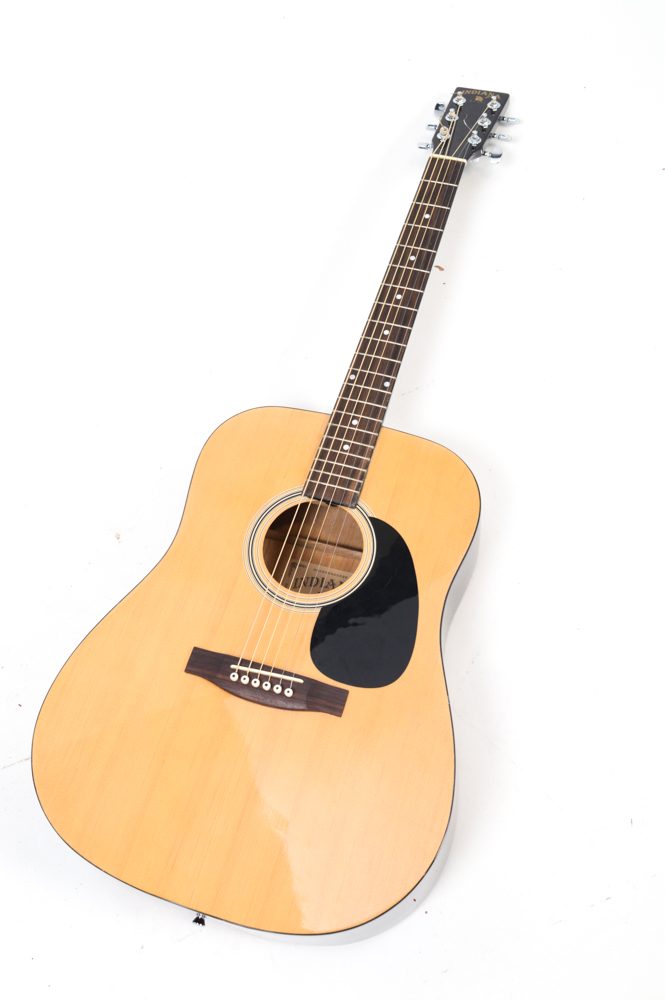 Indiana Scout Dreadnought Style Acoustic Guitar and Case