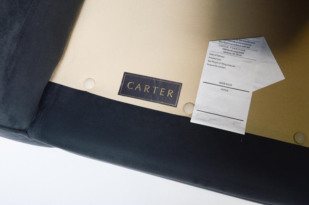 Carter Micro-Suede Armchair with Ottoman