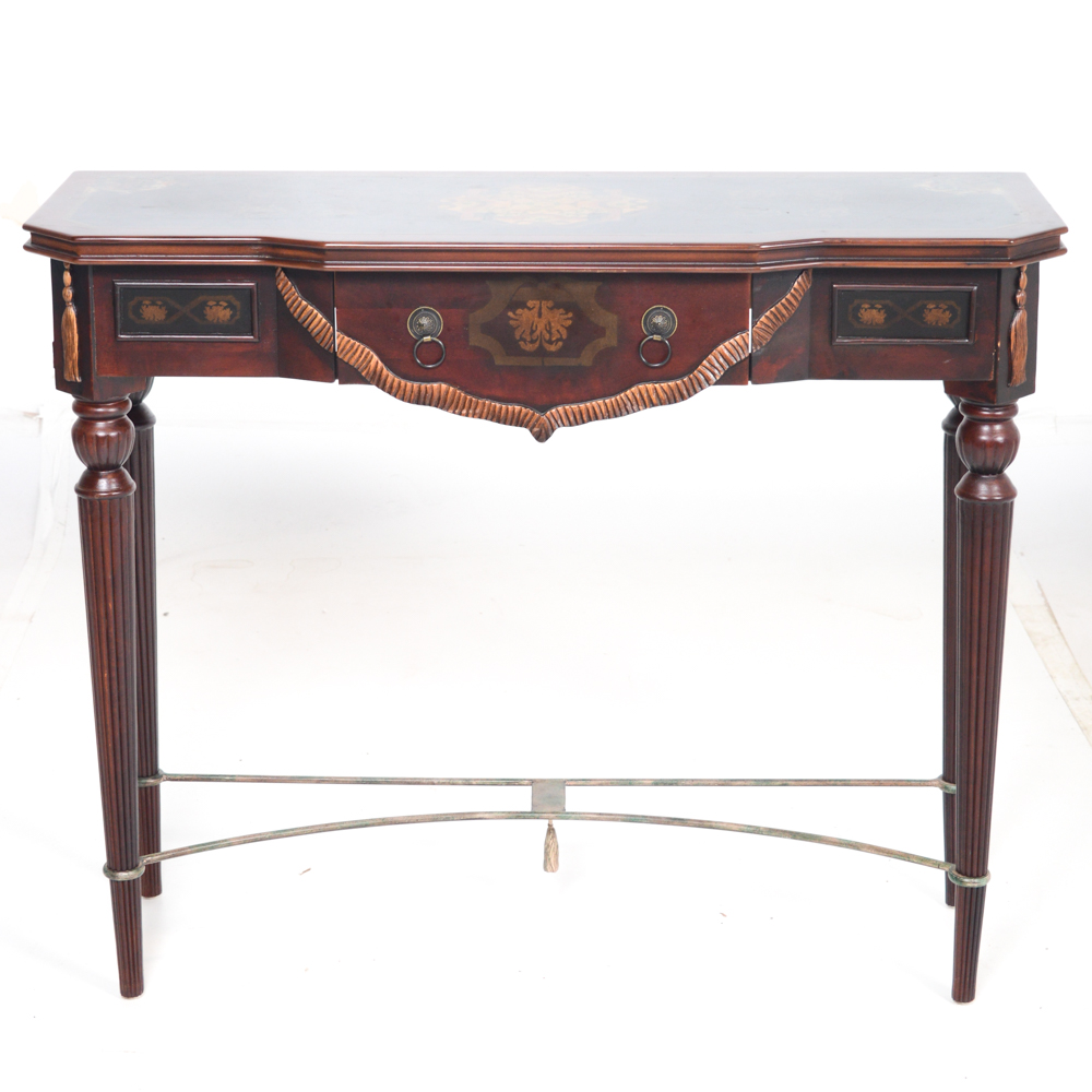 Stenciled Hall Table