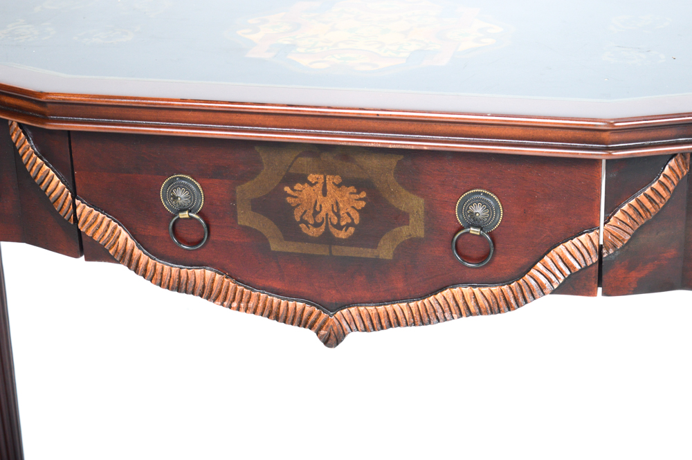 Stenciled Hall Table