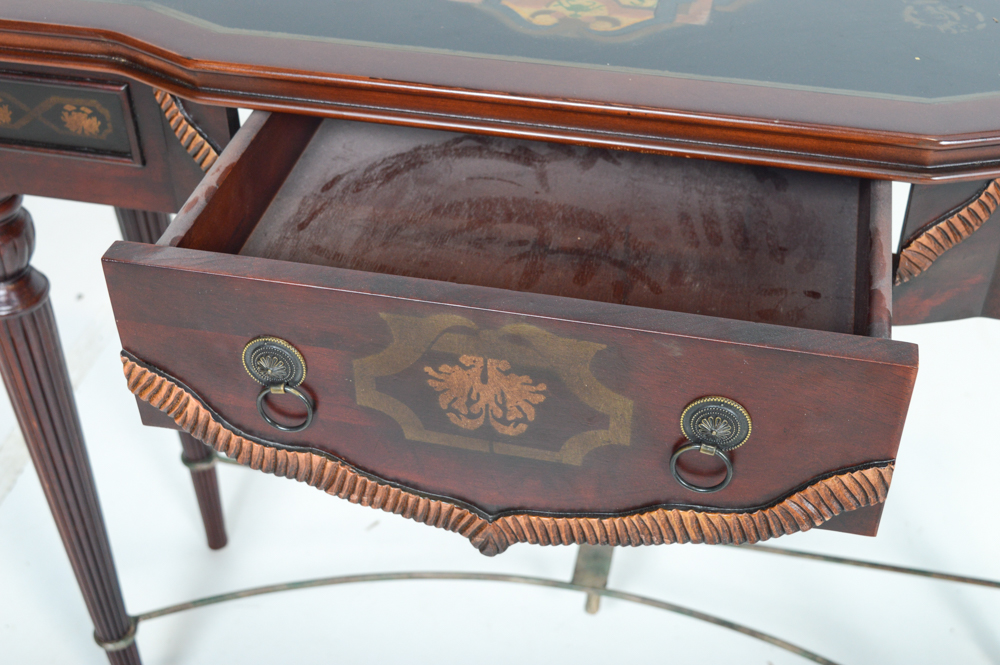 Stenciled Hall Table