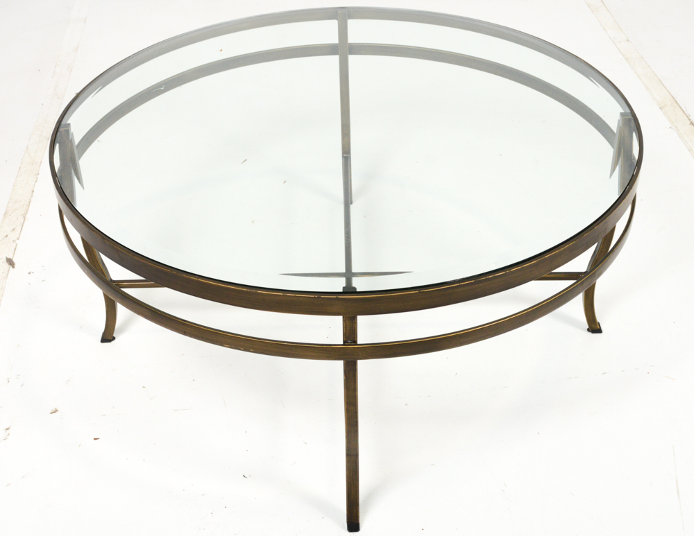 Metal and Glass Coffee Table