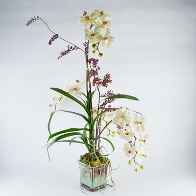 Potted Faux Orchid