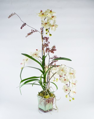 Potted Faux Orchid