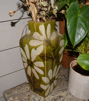 Faux Floral Wreath and Other Decor