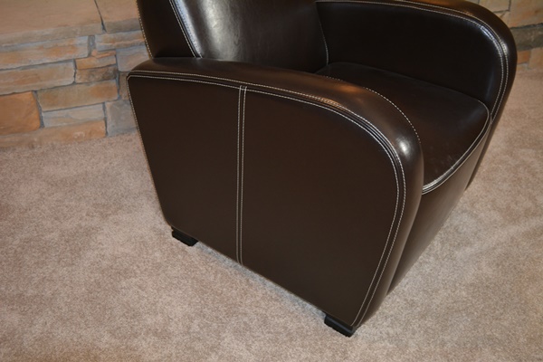 Bernhardt Brown Leather Club Chair