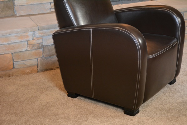 Bernhardt Brown Leather Club Chair