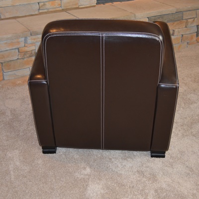 Bernhardt Brown Leather Club Chair