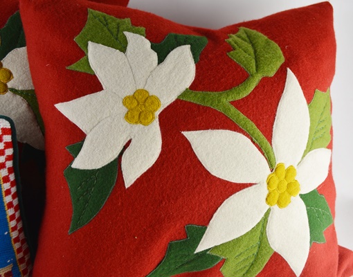 Crate & Barrel Christmas Pillows and Mary Engelbrecht Pillow