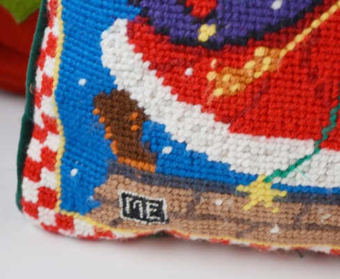 Crate & Barrel Christmas Pillows and Mary Engelbrecht Pillow