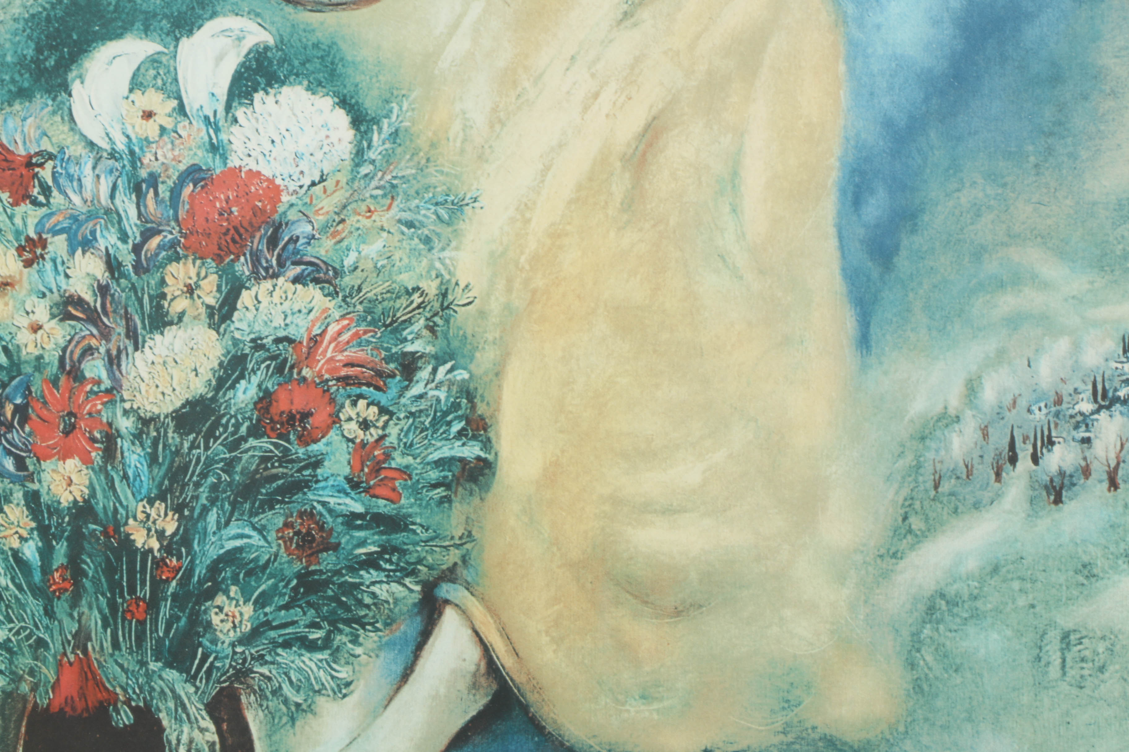 Reuven Rubin 1970s Limited Edition Lithograph "Abraham and the Three Angels"